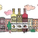 Brooklyncello Brooklyn Neighborhood Brownstones Watercolor Art